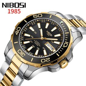 นาฬิกาข้อมือกลไกสำหรับผู้ชายสายสแตนเลสสตีลหน้าปัดกระจกควอตซ์กันน้ำวันที่แบบแฟชั่น - Product Image 4