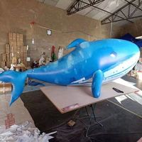 Dessin animé gonflable modèle d'air marin modèle animal poulpe sceau lion dauphin baleine bleue sirène campagne publicitaire