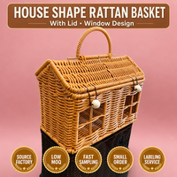 Panier de rangement en rotin tressé avec poignée, organisateur de cuisine écologique pour paniers cadeaux de mariage et de bonbons