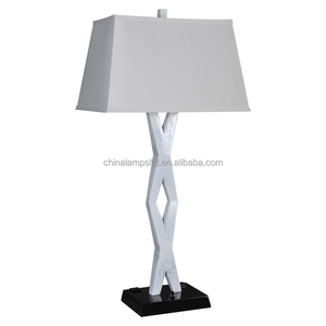 Lámpara de Mesa con Base de Cerámica Blanca y Pantalla de Tela Blanca para Dormitorio de Hotel, Sala de Lectura Retro o Uso Doméstico - Product Image 2