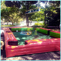 Mesa inflable de Snookball, juegos de billar humanos inflables, construcción de equipos, juegos de arena inflables para adultos