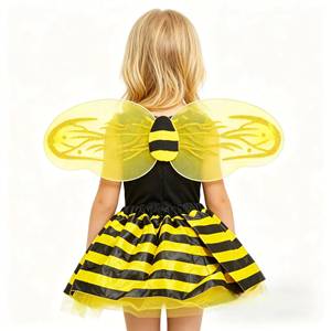 Falda Tutú de Abeja Amarilla y Negra con Alas para Niñas, Disfraz de Halloween - Product Image 6