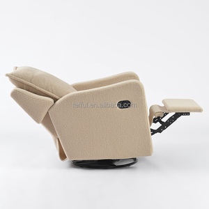 Sillón Reclinable Tapizado, Silla Mecedora Giratoria para Cuarto de Bebé, Sillón Moderno, Silla Mecedora para Sala de Estar, Cómodo Sillón Individual - Product Image 2