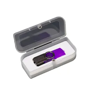 Caja de regalo de PP transparente para unidad flash usb, con o sin EVA, venta al por mayor de fábrica