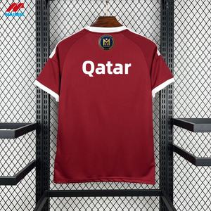 Maillot de football de l'<span class=keywords><strong>équipe</strong></span> nationale <span class=keywords><strong>du</strong></span> <span class=keywords><strong>Qatar</strong></span> 2026, service OEM, tissu haute performance, séchage rapide, respirant, léger, entraînement - Product Image 1