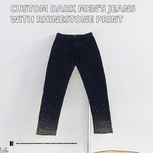 Wholesale Custom Dark Men's Autumn Jeans <b>Animal</b> Floral Print Eco-Friendly 100% Cotton Straight Vintage High Waist Party Style - Product Image 2