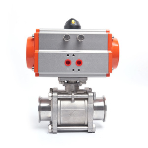 Válvula de Bola de Sujeción Neumática Dongqi Q681F-16P, Instalación Rápida, Acero Inoxidable 304, Cierre de Emergencia, Diseño de Tres Piezas - Product Image 1