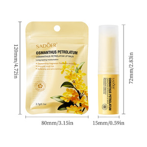 Baume à lèvres nourrissant à l'osmanthus, parfum végétal, hydratant pour lèvres sèches, vente en gros, directement de l'usine - Product Image 2