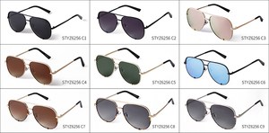 STORY STYZ6256 Factory Wholesale Fashion Trend Classic <strong>Aviation</strong> Polarized Oversized Metal <strong>Sunglasses</strong> Double Bridge Sun Glasses - Product Image 6