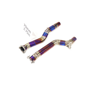 Tubo delantero de titanio OUCHI para Porsche Cayenne 958 4.8L tubos resonantes Porsche escape Auto performances partes - Product Image 1