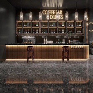 Mostrador de Recepción Personalizado Estilo <span class=keywords><strong>Vintage</strong></span> para Bar, Pub, Cafetería, Hotel, Restaurante de Hot Pot, Caja Registradora, Escritorio Frontal de Esquina y <span class=keywords><strong>Vitrina</strong></span> - Product Image 5