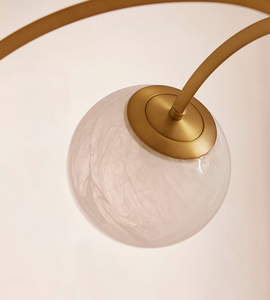 Lámparas de Araña Nórdicas de Cristal con Bolas LED Doradas de Lujo para Dormitorio, Cocina, Lámpara de Araña de Estilo Mágico para Comedor, Iluminación de Cafetería - Product Image 4