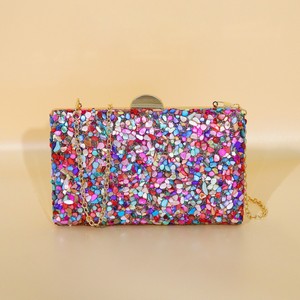 Fashion New Horizontal Square Sunflower Fully Diamond-<b>studded</b> Exquisite Polyester Evening Clutch Party Handheld <b>Bag</b> - Product Image 2