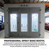 Cabine de peinture professionnelle de luxe - Puissance de cuisson turbo de 48 kW, design intérieur haut de gamme, certifiée CE pour atelier de carrosserie automobile haut de gamme