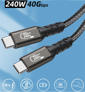 Pd 240W 40Gbps USB4.0 dual Type C ไปยัง Type-C สายถ่ายโอนข้อมูลวิดีโอเสียง USB4สายชาร์จเร็ว8K 60Hz สำหรับ Thunderbolt 4 3 - Product Image 3