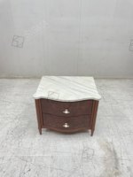 Commode à tiroirs en bois bon marché de style européen avec double dessus en marbre
