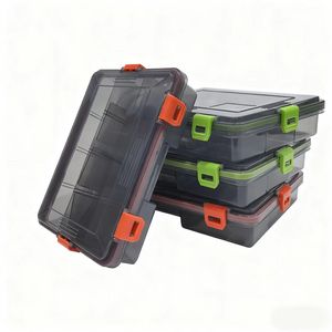 Boîtes de rangement pour matériel de pêche 27,6*17,6*5cm 22,6*17,6*5cm, organiseur de hameçons, boîte transparente avec séparateurs ajustables - Product Image 2