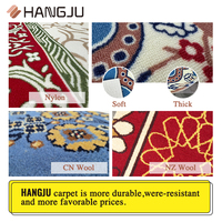 HangJu Série ME-S1 Tapis de mosquée de style persan en nylon bleu imprimé à la machine pour un usage domestique Nouveau de Shanghai