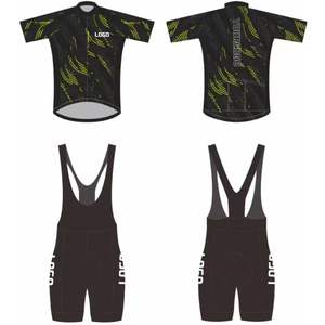 Ensemble de maillots de vélo personnalisés à manches longues imprimés par sublimation de haute qualité pour hommes et femmes ensemble de maillots de vélo de route personnalisés bavoirs de cyclisme - Product Image 3