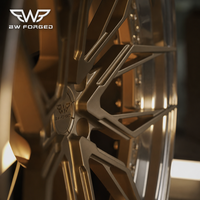 Velg Mobil BW Custom Deep Dish 2 Piece Forged 19 20 21 22 24 Inch Aluminium Alloy Bronze 5x127 5x130 untuk Mercedes-Benz