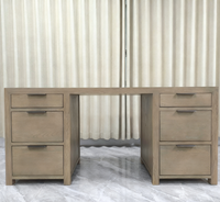 Bureau de direction moderne en bois, bureau de travail à domicile, style antique, bureau d'ordinateur avec tiroir de rangement