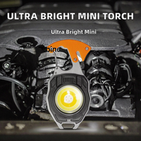 Mini lampe torche COB en alliage d'aluminium, étanche, interface USB, magnétique, multifonctionnelle, porte-clés, lumière d'urgence, mise au point réglable