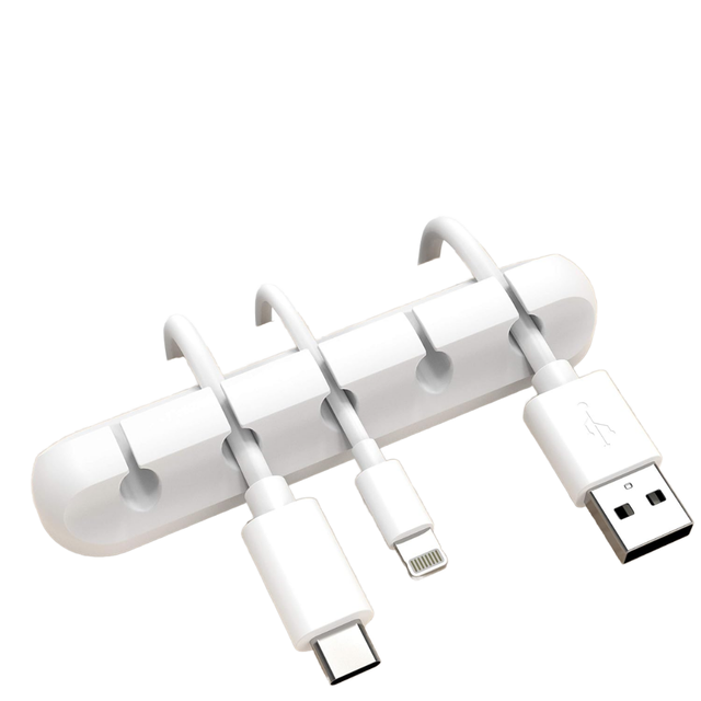 Magnetic Silicone Cable Organizers USB Cord Clips for Phone Wire Home Office Desktop Cable Holder Winder Bag Cord Management