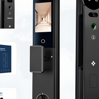 Serrure de porte intelligente WiFi AI Tuya avec déverrouillage par reconnaissance faciale 3D, empreinte digitale, interphone vidéo, pour portes en aluminium/acier, caméra 2MP - PST-A20-AI