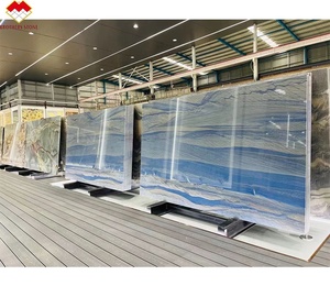 Gạch Thạch Anh Mặt Bàn Đá Cẩm Thạch Màu Xanh Dương Tự Nhiên Azul <span class=keywords><strong>Macaubas</strong></span> Sang Trọng - Product Image 1