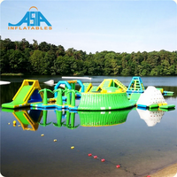 Jouets aquatiques gonflables mobiles d'extérieur, parc flottant, parc aquatique gonflable d'aventure aquatique pour la mer
