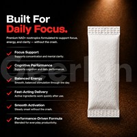 OEM ODM NAD+ Focus Oral Pouches dengan Kafein Alami untuk Meningkatkan Kesehatan Metabolisme Alpha GPC L-Theanine Pouch