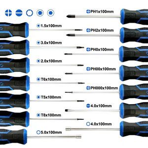 Juego de destornilladores de 100 mm con puntas Phillips, planas y Torx, mango antideslizante, herramientas de bricolaje, 20-40 piezas - Product Image 1