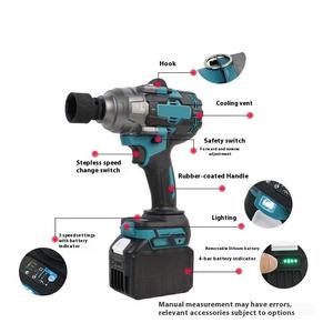 Clé électrique au lithium Makitaa 1000N Brushless <span class=keywords><strong>High</strong></span>-Power <span class=keywords><strong>Impact</strong></span> Wind Gun avec un grand couple pour la réparation automobile Alimenté par batterie - Product Image 3