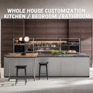 Armarios de <span class=keywords><strong>cocina</strong></span> modernos <span class=keywords><strong>y</strong></span> elegantes con <span class=keywords><strong>horno</strong></span> incorporado <span class=keywords><strong>y</strong></span> <span class=keywords><strong>microondas</strong></span> <span class=keywords><strong>para</strong></span> espacios abiertos Sunrise - Product Image 6