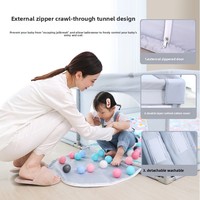 Pagar Bayi Dalam Ruangan Anti Selip untuk Merangkak di Lantai Bahan Kain Ukuran 90-150cm Model 0008