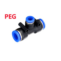 Connecteur rapide à enfoncer en plastique, filetage femelle BSP 1/4\" pour tuyau d'air PU de 8 mm, raccord pneumatique