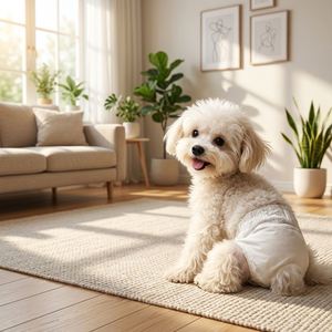 Couches jetables pour chien femelle, 360 unités °   Couches pour chiots à taille extensible, couches super absorbantes, 10 pièces - Product Image 1