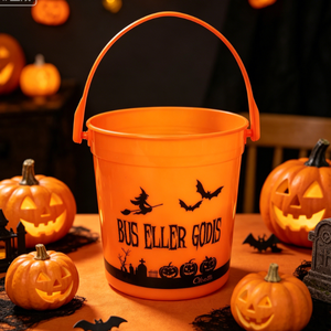 Cubo para beber de plástico con mango, para Halloween, 32OZ - Product Image 1