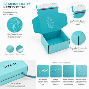 Custom Logo Rigid Paperboard <b>Box</b> with Dinosaur Design and Ribbon Closure for Gift Packaging - Product Image 3