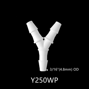 Conector de Tubería en Y de Plástico de 1/8"x1/8"x1/4" con 3 Vías, Conexión de Tubería con Púas para Suministro de Agua a Baja Presión - Product Image 2