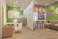 Meubles pour animaleries, comptoirs d'exposition en bois sur mesure, présentoirs de vente au détail écologiques et imperméables, vitrines LED, design d'intérieur