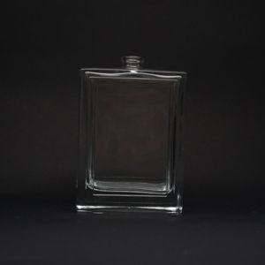 Botella de Perfume cuadrada de 50ML de alta calidad con tapa de Zamac, etiqueta de Metal personalizada, superficie de serigrafía, <span class=keywords><strong>espacio</strong></span> <span class=keywords><strong>vacío</strong></span> para Perfume de 100ML - Product Image 1