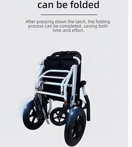 Silla de Ruedas Plegable Compacta y Pequeña, Carrito de Empuje Ultraligero, Portátil y Sencillo para Personas Mayores - Product Image 4