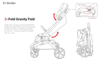 Poussette bébé Kidilo minimaliste ultra-légère, pliage à une main, portable pour avion, poussette de voyage
