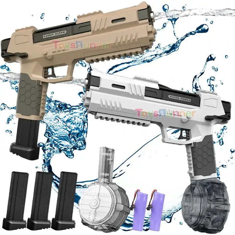 Pistolet à eau électrique réaliste bon marché jouet métal elle éjectera le lanceur automatique de boule d'éclaboussure Super Soaker pistolet à eau électrique