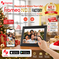 Cadre photo numérique WiFi FRAMEO 10,1 pouces 32 Go, à fixation murale, rotation automatique, partagez des moments instantanément via l'application Frameo depuis n'importe où
