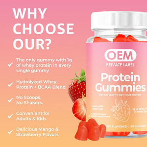 חלבון ללא סוכר gummies-תוסף בריאות חלבון גבוה עבור גברים ונשים | צמח על בסיס סיבי | סיבי gummies למבוגרים - Product Image 4