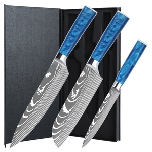 Professional High Carbon Stainless Steel Santoku <b>Knife</b> Tools Kitchen Chef <b>Knives</b> <b>Sets</b> With Box - Product Image 6