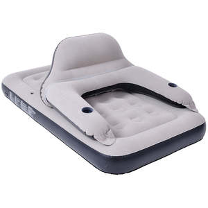 ที่นอนลมพกพา Avenli 27460 ขนาดเต็ม สำหรับใช้ในร่มและกลางแจ้ง แบบมีผ้ากำมะหยี่ พร้อมพนักพิงและหมอน - Product Image 3