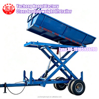 Zuidoost-Azië Hot Sale 3 Ton Hydraulische Kipper Aanhangwagen Trekker Gemonteerde Achterkant-Kiepende Boeren Aanhangwagen